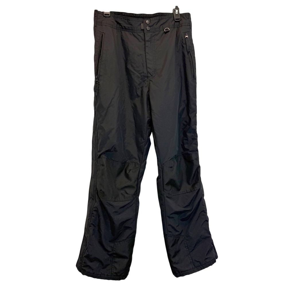 SLALOM Black Ski Snowboard Pants Insulated Waterproof Zip Legs Size M 31x30